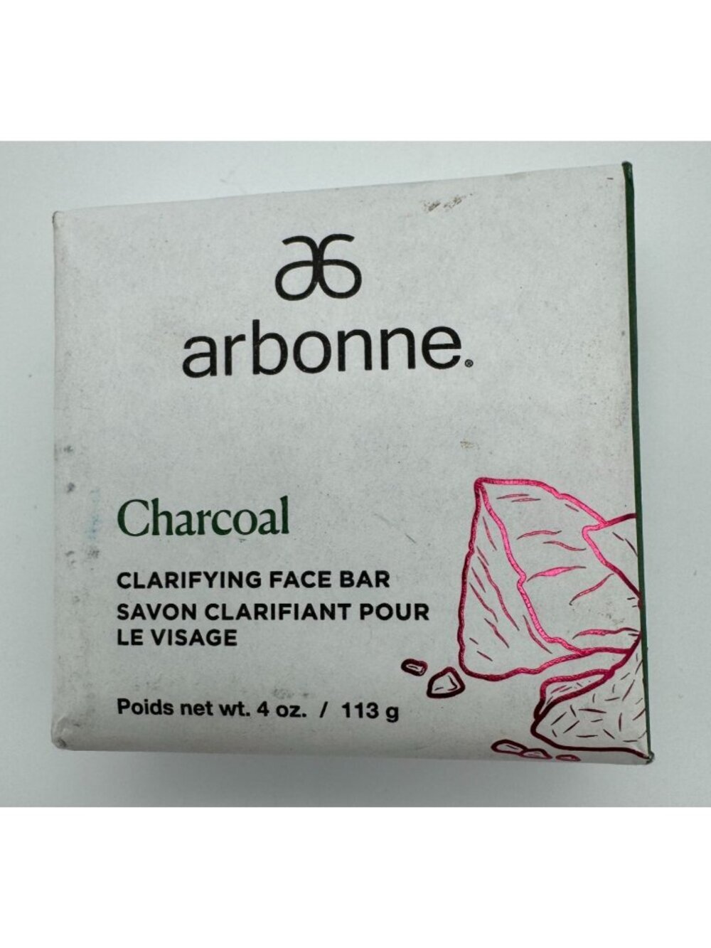 Arbonne Charcoal Clarifying Face Bar 4 oz 113 g New in Package Sealed